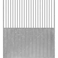 Hundezwinger Wind- und Sichtschutzelement halb geschlossen mit Spundwandplatte unten und Gitter- oder Rohrstab oben